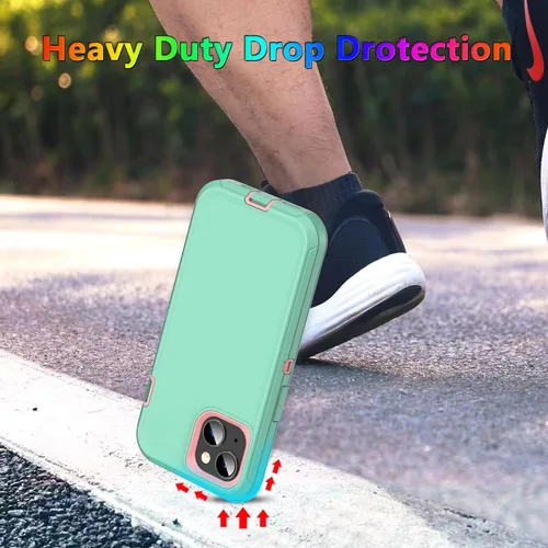 Vista 6 de MXX Funda de Alta Resistencia para iPhone 15 con Pantalla de Vidrio Templado, Protector de Lente de Cámara de 3 Capas, Protección Completa
