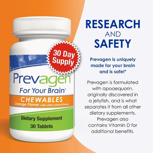 Vista 9 de Prevagen Regular Strength Naranjas masticables - 30 tabletas (Suministro para 1 mes) Formulado para tu cerebro 10 mg de apoaequorina más
