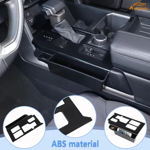 Vista 3 de Aunginsy Marco para panel de cambio de marchas con caja de almacenamiento Compatible con Toyota Tundra/Sequoia 2022-2024 2025 Protector contra