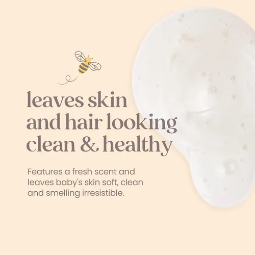 Vista 2 de Burt's Bees Jabón y champú espumoso para bebés sensibles, sin fragancia, sin lágrimas, probado por pediatras, 97.5% de origen natural, 258,9 ml