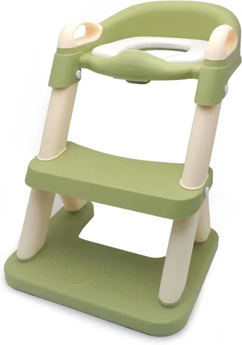Vista 11 de Inodoro de entrenamiento para ir al baño para niños pequeños, asiento de entrenamiento para ir al baño con escalera, para niños y niñas, Azul
