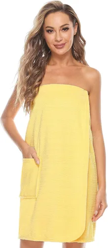 Vista 2 de Orrpally Bata de Envoltura de Ducha para Mujer, Toalla de Envoltura de Baño, Bata de Spa, Envoltura Corporal Ajustable