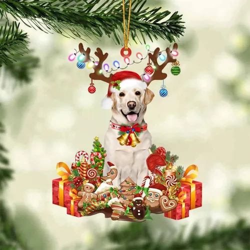 Vista 27 de Nazenti Adorno de Navidad personalizado de reno de Alaskan Malamute – Adorno de perro personalizado para amantes de las mascotas, acrílico plano