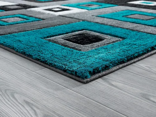 Vista 3 de United Weavers of America Bristol Cicero - Alfombra turquesa, 2'7" x 4'2