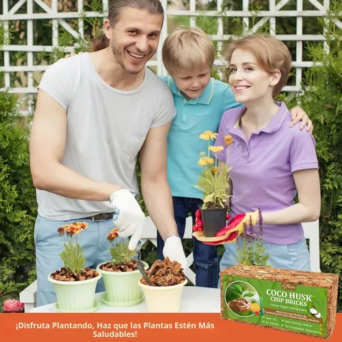 Vista 7 de Riare Paquete de 2 sustratos de chips de coco para plantas, 2.2 libras, ladrillo de cáscara de coco 100% orgánico con baja EC y pH equilibrado