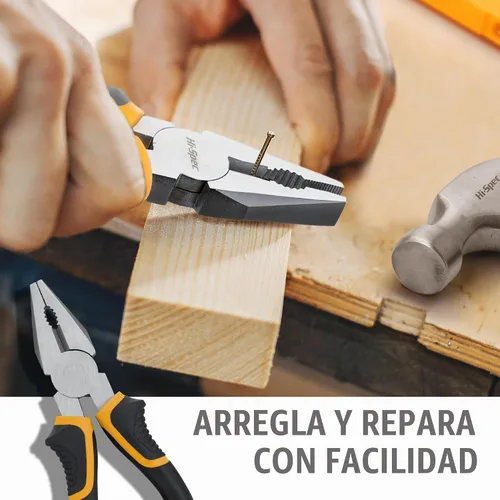 Vista 4 de Hi-Spec Kit de herramientas amarillo 20pc. Kit de herramientas pequeño para reparaciones de bricolaje en el hogar y la oficina. Herramientas