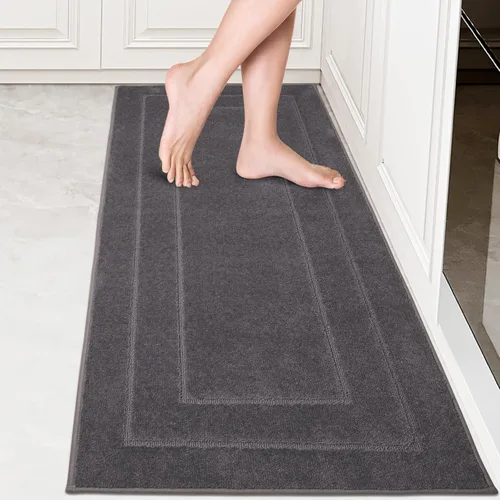 Vista 24 de PURRUGS Alfombra de cocina lavable a máquina, de 24 x 35.5 pulgadas, antideslizantes, antideslizantes, tapetes de pie suaves y superabsorbentes