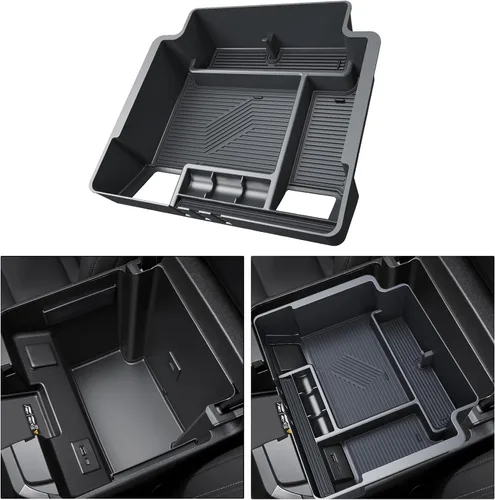 Vista 21 de Bandeja organizadora de consola central de 3 piezas y bandeja de consola compatible con Chevy Silverado 2014-2018/GMC Sierra 1500 y Silverado