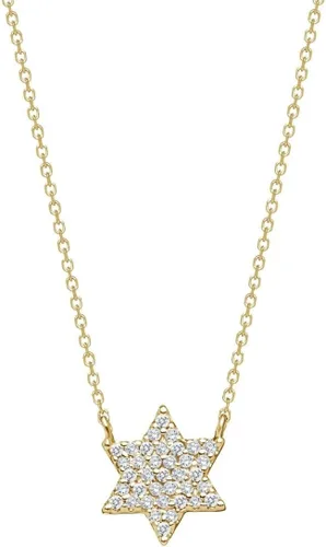 Vista 7 de Star of David Jewish Six Point 925 Collar de plata para mujer
