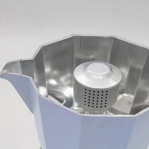 Vista 3 de Fenteer Aluminio Moka Cafetera Cubierta A Prueba De Salpicaduras Cafetera Accesorios De Protección De Salpicaduras Profesional Mano De Trabajo Fino