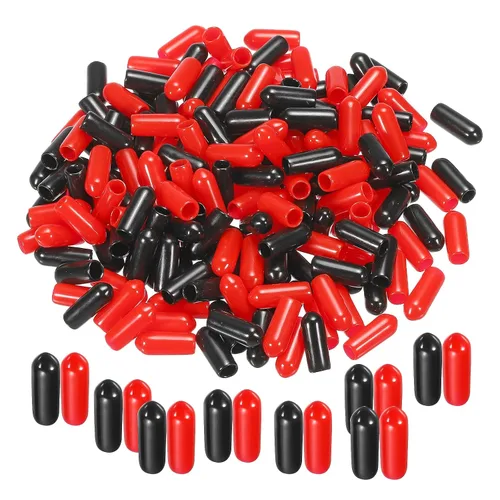 Vista 74 de MECCANIXITY 50 unids tapas de goma Surtido de 0.079 in PVC vinilo tornillo rosca protector para tornillo tornillo negro rojo
