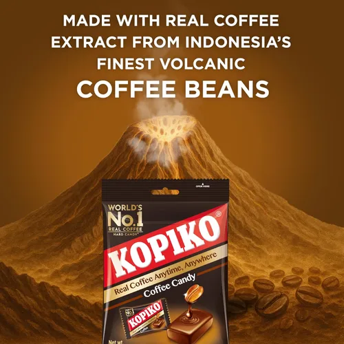 Vista 5 de Kopiko Caramelo de Café – Caramelo Duro de Sabor Audaz y Sabroso de Indonesia con Extracto de Café Real – Un Impulso Satisfactorio para Energía En
