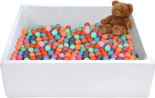 Vista 10 de TRENDBOX Pozo de pelotas de espuma viscoelástica de 35.4 x 35.4 x 13.8 pulgadas, equipo suave para piscina para niños pequeños, color negro