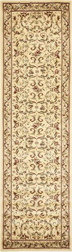 Vista 2 de SAFAVIEH Lyndhurst Collection - Alfombra para pasillo, 2 pies 3 pulgadas x 6 pies, marfil y marfil, diseño tradicional oriental, no desprende pelusa