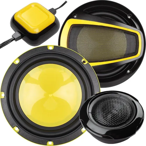 Vista 2 de AUDIOTEK Sistema de altavoces de componentes de audio para automóvil de 2 vías de 1300 W de 6.5 pulgadas - 2 pares