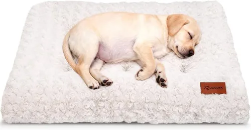 Vista 21 de Alfombrilla de cama para perro, suave y mullida, para jaula de perro, cama para perros pequeños, medianos y grandes, y gatos, lavable Marrón