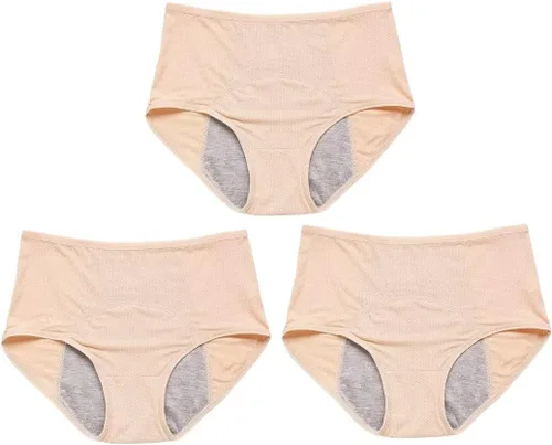 Vista 6 de Leakproof Ladies Underwear - Leakproof Panties for Over 60#s with Incontinence 3Pcs Plus