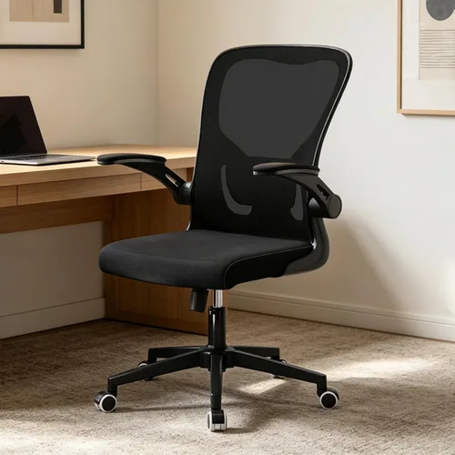 Vista 17 de Monhey Silla de oficina negra, silla de oficina ergonómica, silla de escritorio de oficina en casa para personas grandes y altas, silla
