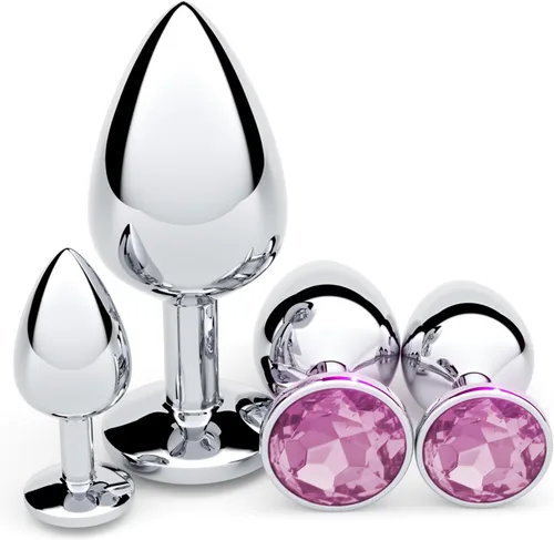 Vista 22 de Vikkiy Anal Plug Beginner Set, 4 PCS Stainless Steel Butt Plug Kit