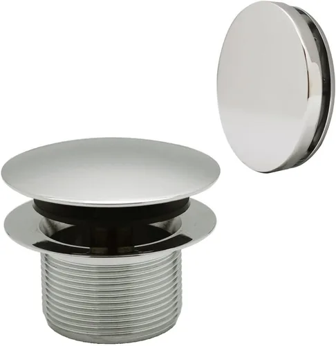 Vista 18 de Westbrass D398RK-12A Tapón de drenaje de bañera con punta de hongo de rosca gruesa NPSM de 1-1/2 pulgadas con placa frontal de desbordamiento Bronce