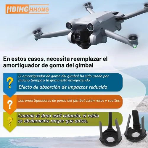Vista 2 de Para DJI Mini 3 Pro Gimbal Amortiguación de Caucho Reemplazo para DJI Mini 3 Amortiguador Gimbal Cámara Amortiguador Amortiguador Drones Accesorios