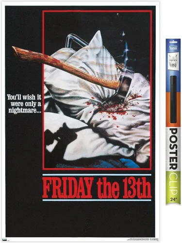 Vista 17 de Trends International Friday The 13th - Póster de pared de una hoja, 22.4 pulgadas de largo x 14.7 pulgadas, versión enmarcada de madera de granero
