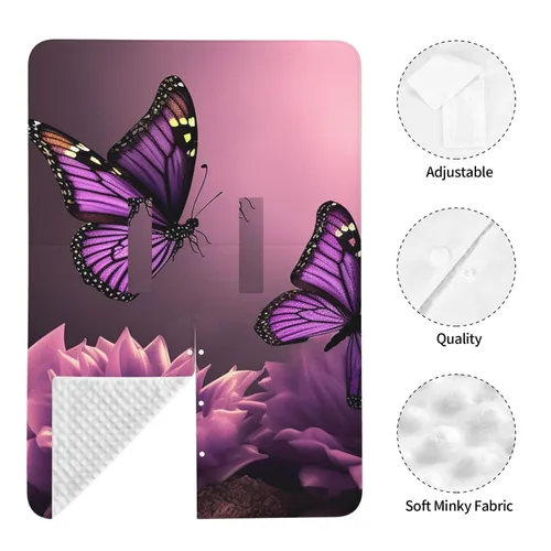 Vista 7 de Baby Car Seat Canopy Cover for Mom, Soft Breathable Nursing Breastfeeding Covers Multi Use Stroller Sun Shade Newborn Shower Gift，3D Flowers