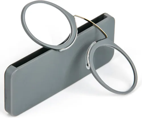 Vista 7 de REAVEE Paquete de 2 lentes de lectura con clip de nariz sin brazos para hombres y mujeres, sin sienes, delgados y compactos, ultra delgados con mini