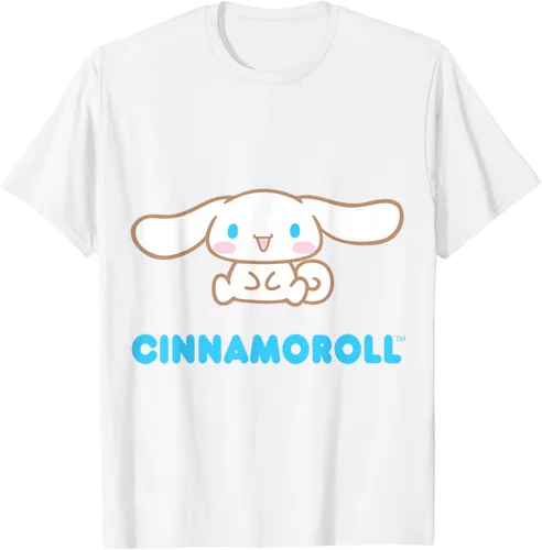 Vista 74 de Cinnamoroll Character Front and Back T-Shirt S Negro