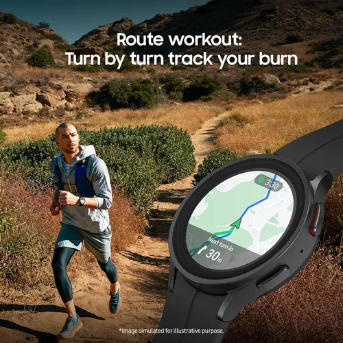 Vista 3 de SAMSUNG Galaxy Watch Pro 5 1.772in LTE Smartwatch con rastreador de cuerpo, salud, fitness y sueño, batería mejorada, cristal de zafiro, seguimiento