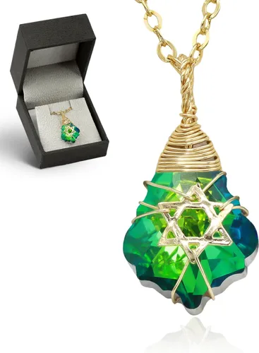 Vista 37 de Collar de estrella de David para mujeres y hombres, collar de estrella judía relleno de oro de 14 quilates, collar de Israel