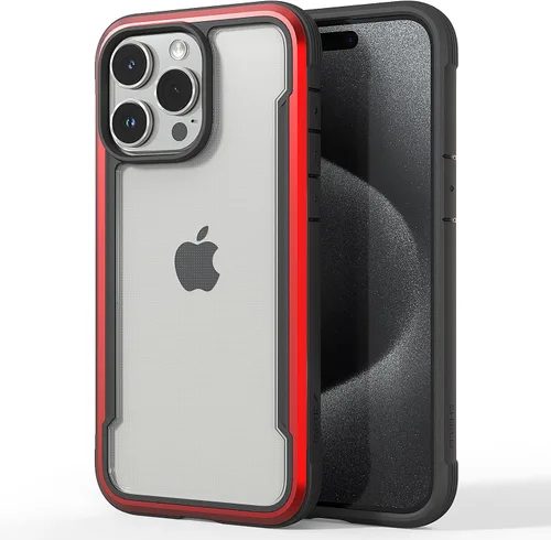Vista 17 de Raptic Shield - Funda compatible con iPhone 12 Pro Max, protección contra golpes, marco de aluminio duradero, probada para caídas de 10 pies de Rojo