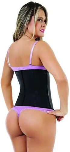 Vista 4 de Dmara Style Cintura Shaping Cintura Entrenador para mujer Debajo del busto Látex y Algodón Deporte Faja Corsés Cincher Body Shaper