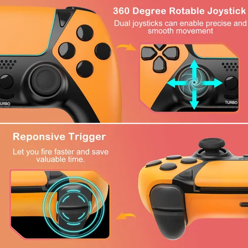 Vista 4 de Ymir Elite Modded para controlador de PS4, control remoto personalizado go2fun para Play Station 4SteamPCProSlim con paletas traseras mapeables