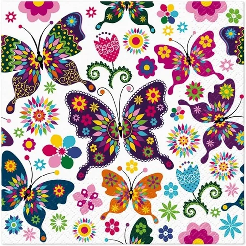 Vista 8 de Servilletas de papel de flores de primavera y verano, tamaño almuerzo, desechable, 20 unidades, 13 x 13 pulgadas (desplegadas) (Bird of Paradise)