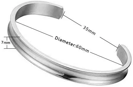 Vista 2 de Zuo Bao Pulsera de acero inoxidable para hermana mayor y hermana pequeña (plata, 2 piezas), Metal