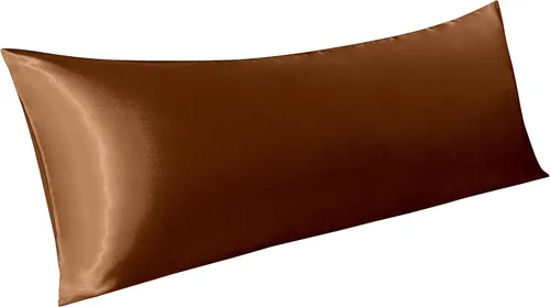 Vista 13 de BEDSUM Paquete de 2 fundas de almohada de satén de seda King para cabello y piel, suaves y lujosas, fundas de almohada con cierre de sobre, 20 x 36