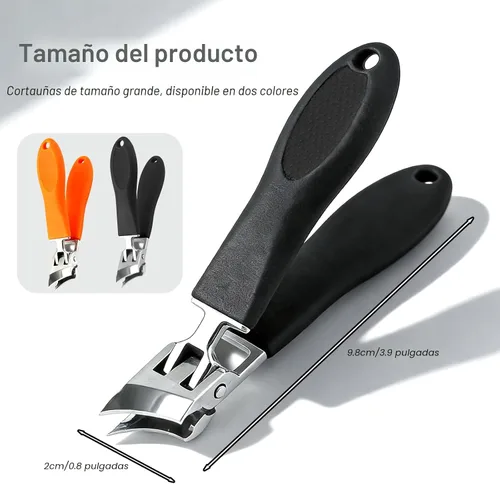 Vista 6 de Cortaúñas inclinadas antisalpicaduras con apertura ancha de mandíbula, nuevo cortaúñas curvas para uñas gruesas de los pies, cortaúñas inclinadas