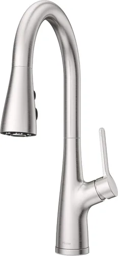 Vista 9 de Pfister LG529-NEBG Neera - Grifo de cocina abatible, oro cepillado