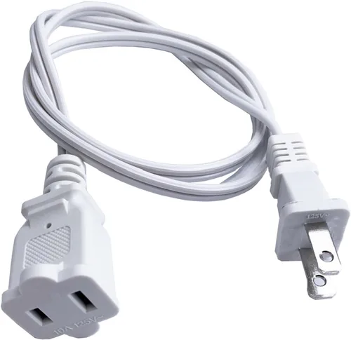 Vista 10 de Cable de extensión pequeño de 3 pies, corto de dos puntas, negro macho hembra 18 AWG cable de alimentación de CA polarizado para interiores, NEMA