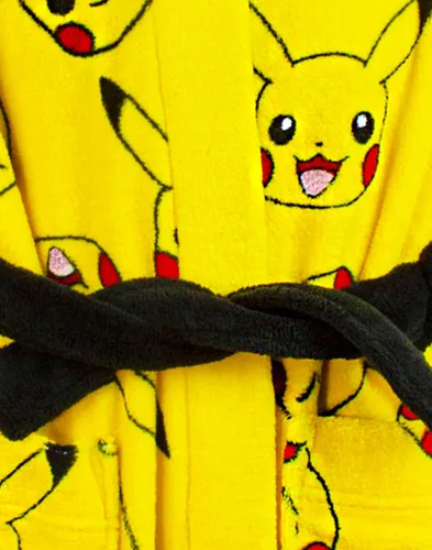 Vista 6 de Pokemon Bata de baño para niños y niñas Pikachu con orejas 3D