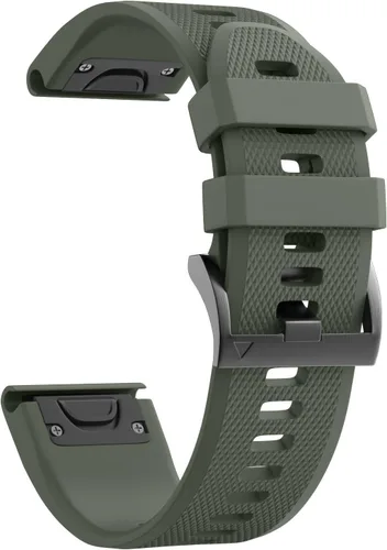 Vista 9 de ANCOOL - Correa para Garmin Fenix 5, de ajuste fácil, de silicona suave de 22 mm de ancho, correa de reloj para Garmin Fenix 5 Azul