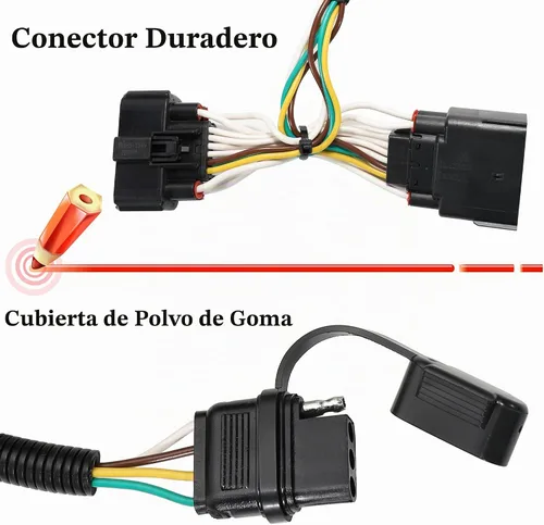 Vista 4 de Oyviny Arnés de cableado de remolque personalizado de 4 vías para Ford Explorer 2011-2019, cableado de luz de remolque Plug and Play de cobre puro
