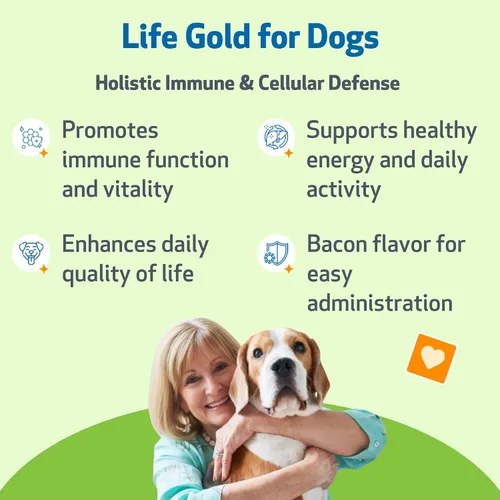 Vista 2 de Pet Wellbeing Life Gold para perros – Apoya la desintoxicación y la salud del sistema inmunológico con astrágalo y acedera de oveja – Certificado
