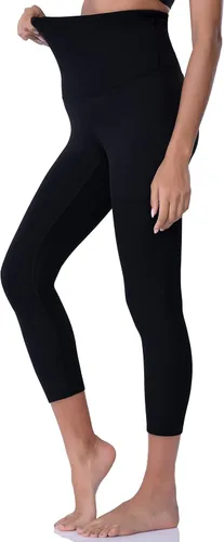 Vista 5 de POSHDIVAH - Leggings de maternidad para mujer para usar sobre el vientre, pantalones de yoga para embarazo, leggings para entrenamiento activo