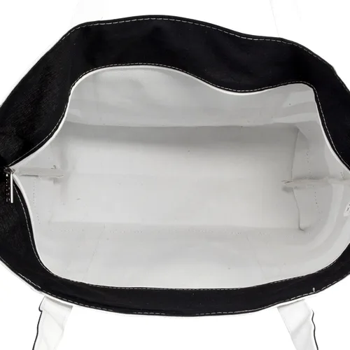 Vista 6 de DALIX - Bolsa de playa a rayas para mujer, diseño de rayas, color negro