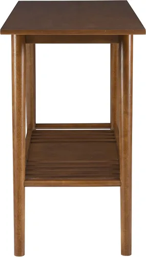 Vista 11 de Linon Melissa Mid-Century - Mesa consola moderna de nogal