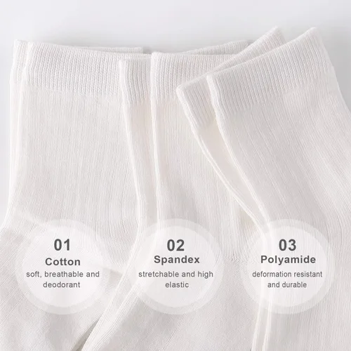 Vista 5 de SUNBVE Calcetines de algodón suave transpirable para niños y niñas