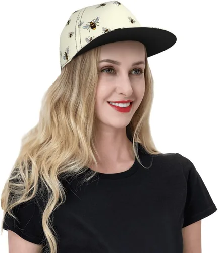 Vista 6 de Cartoon Animal Baseball Cap for Men Women Classic Snapback Hip Hop Flat Bill Brim Adjustable Visor Beach Trucker Hat
