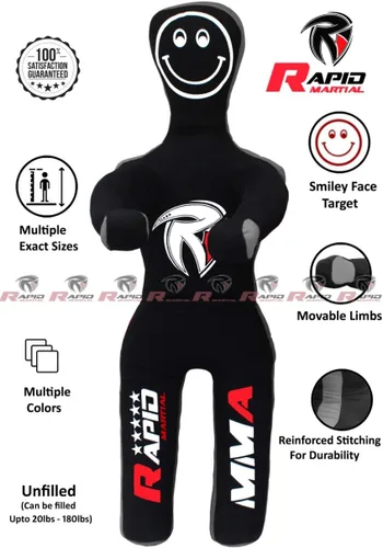 Vista 2 de Maniquí de práctica de autodefensa para niños BJJ Jiu Jitsu Grappling Dummies para niños (4 pies/48 pulgadas), sin relleno